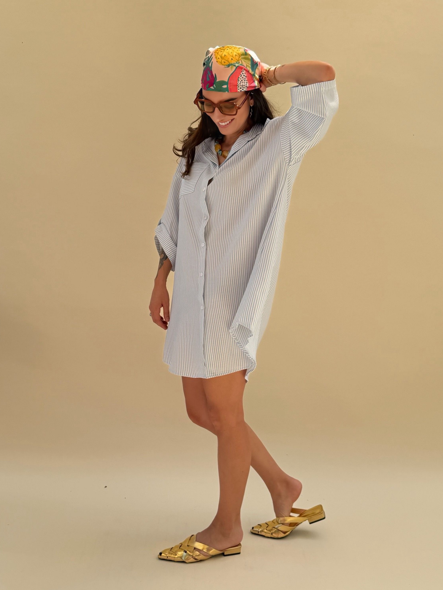 Vestido Maia - Rayas azul