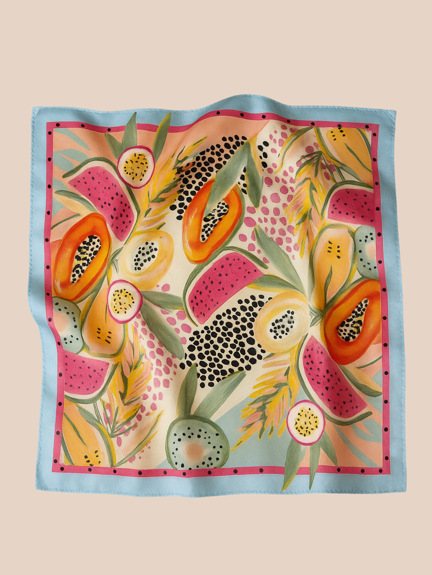 Pañuelo Tropical - Celeste