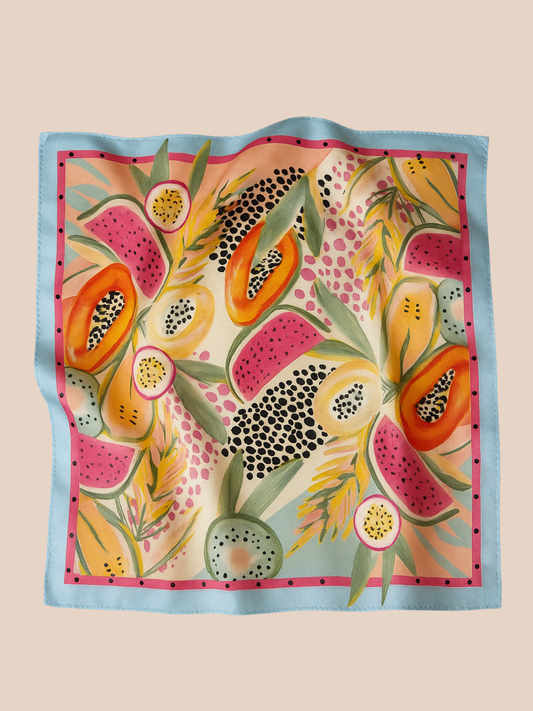 Pañuelo Tropical - Celeste