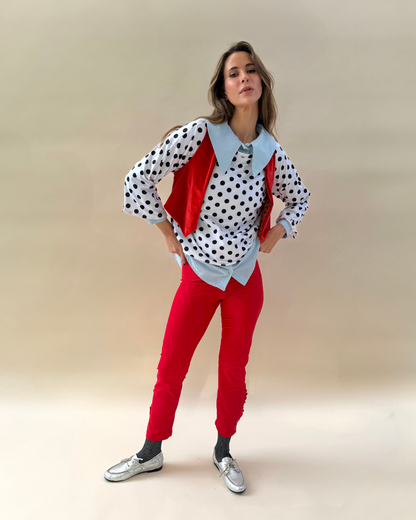 Polera Claudia - Blanca Puntos