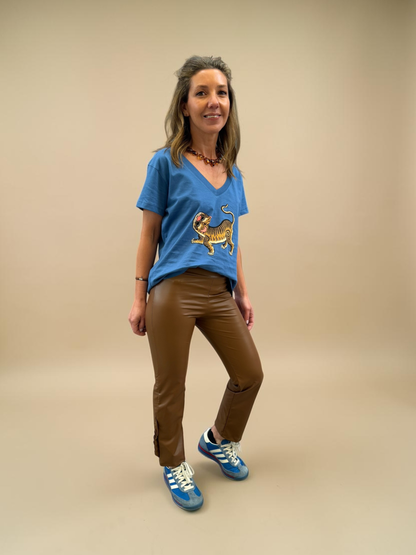 Polera Hebra - Estampado Azul