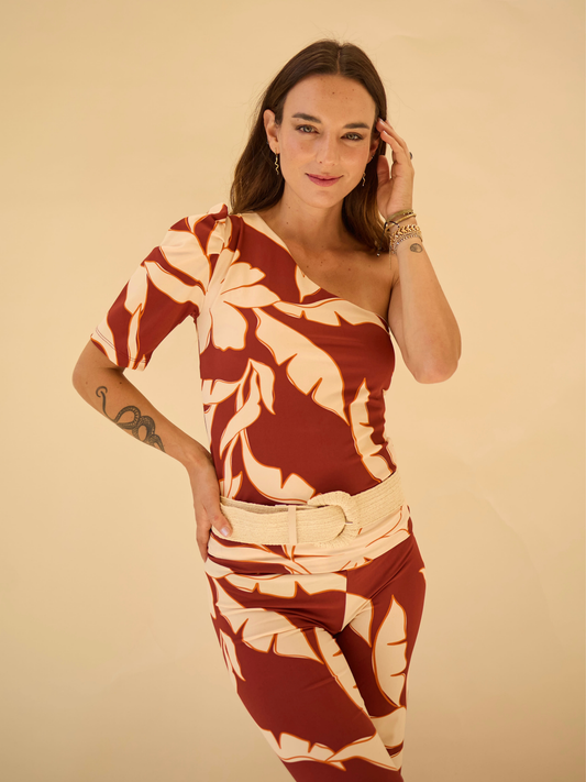 Top Ana - Flores Terracota