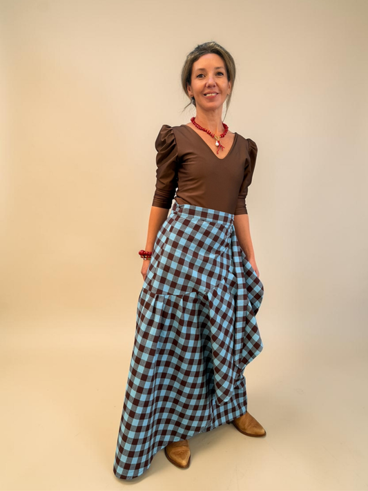 Falda Ofelia - Cuadrille Celeste