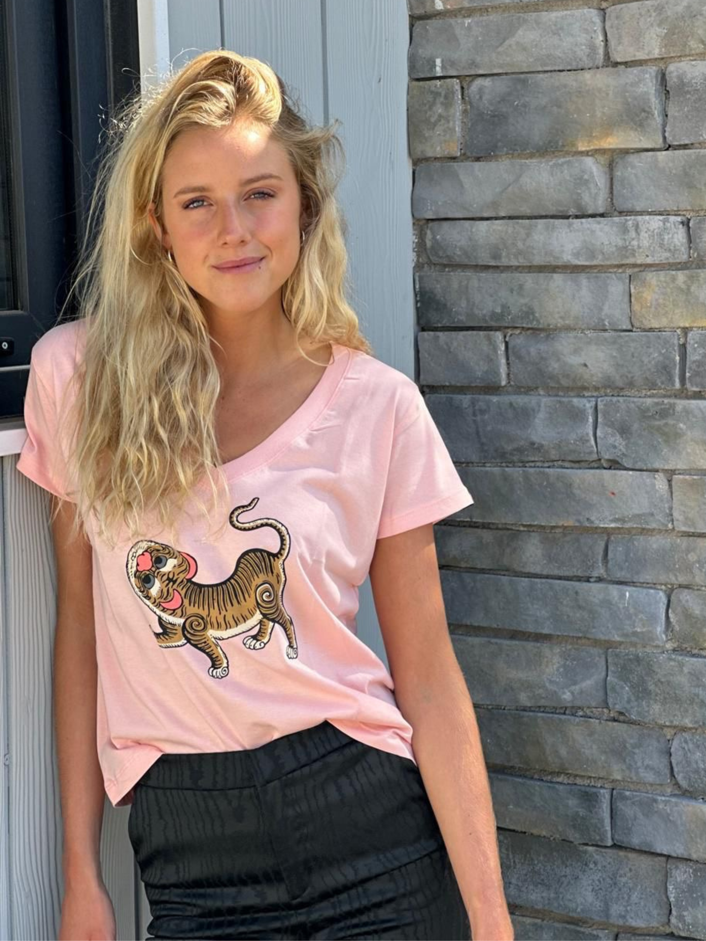 Polera Hebra - Estampado Rosado
