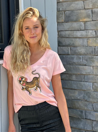 Polera Hebra - Estampado Rosado