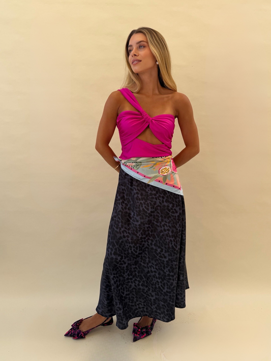 Falda Isidora - Leopardo Negro