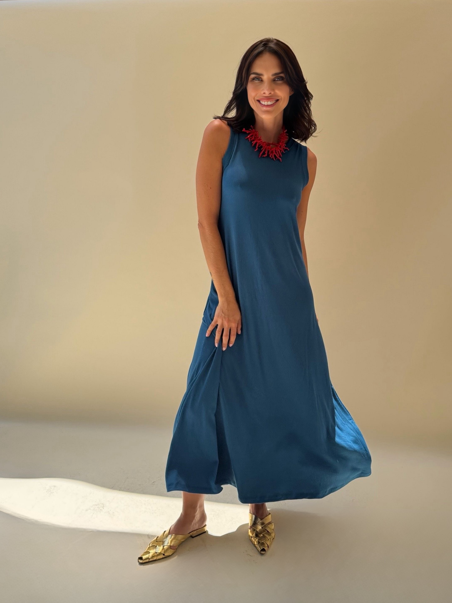 Vestido Candelaria - Petróleo