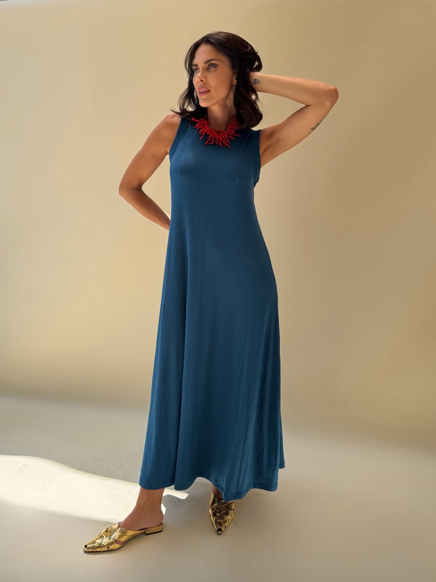 Vestido Candelaria - Petróleo