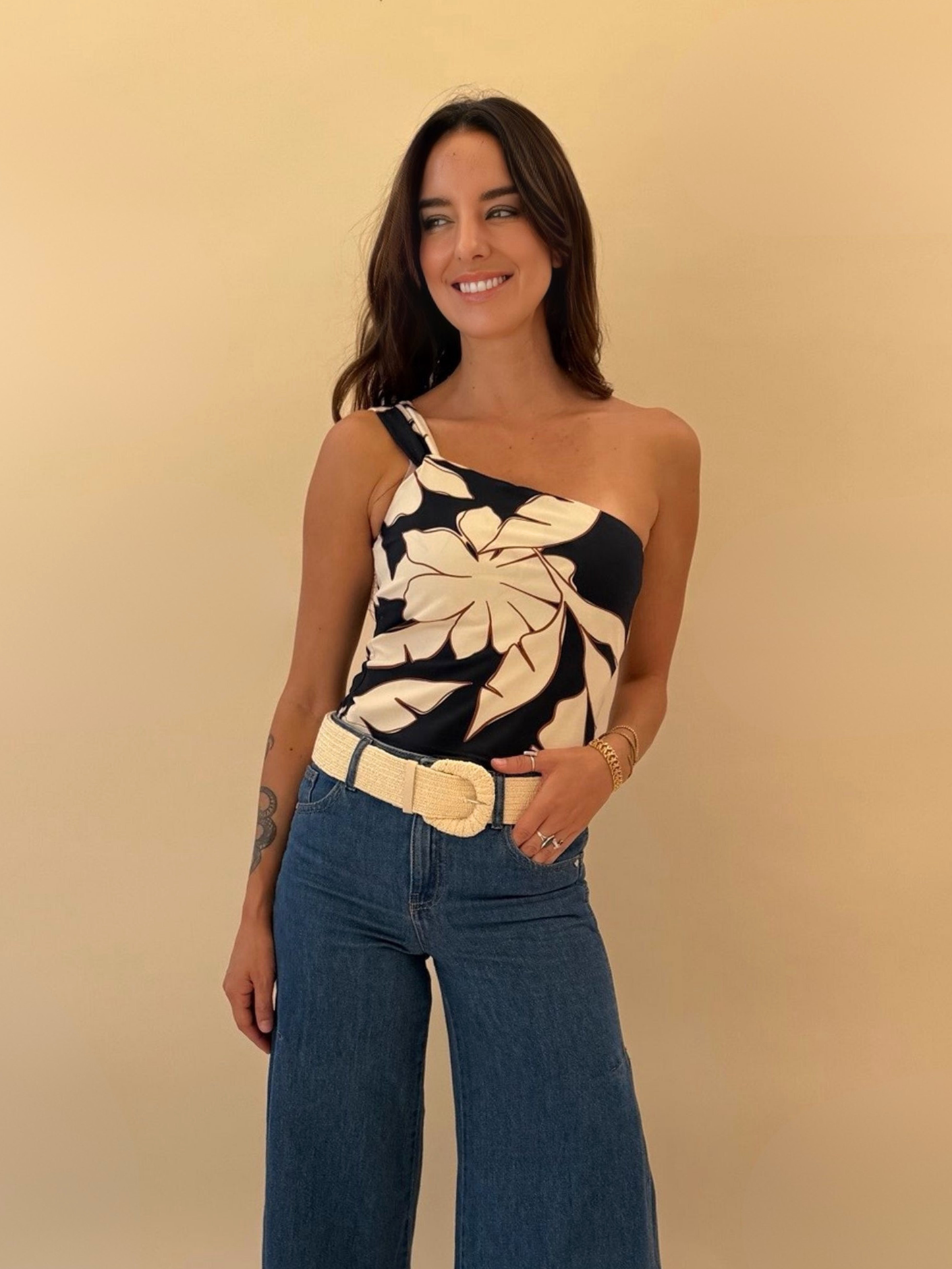 Top Blanca - Flores