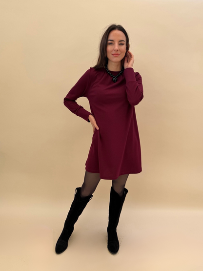 Vestido Roberta - Burdeo