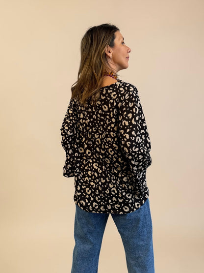 Polera Claudia - Print Leopardo