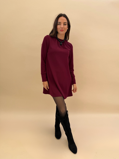 Vestido Roberta - Burdeo