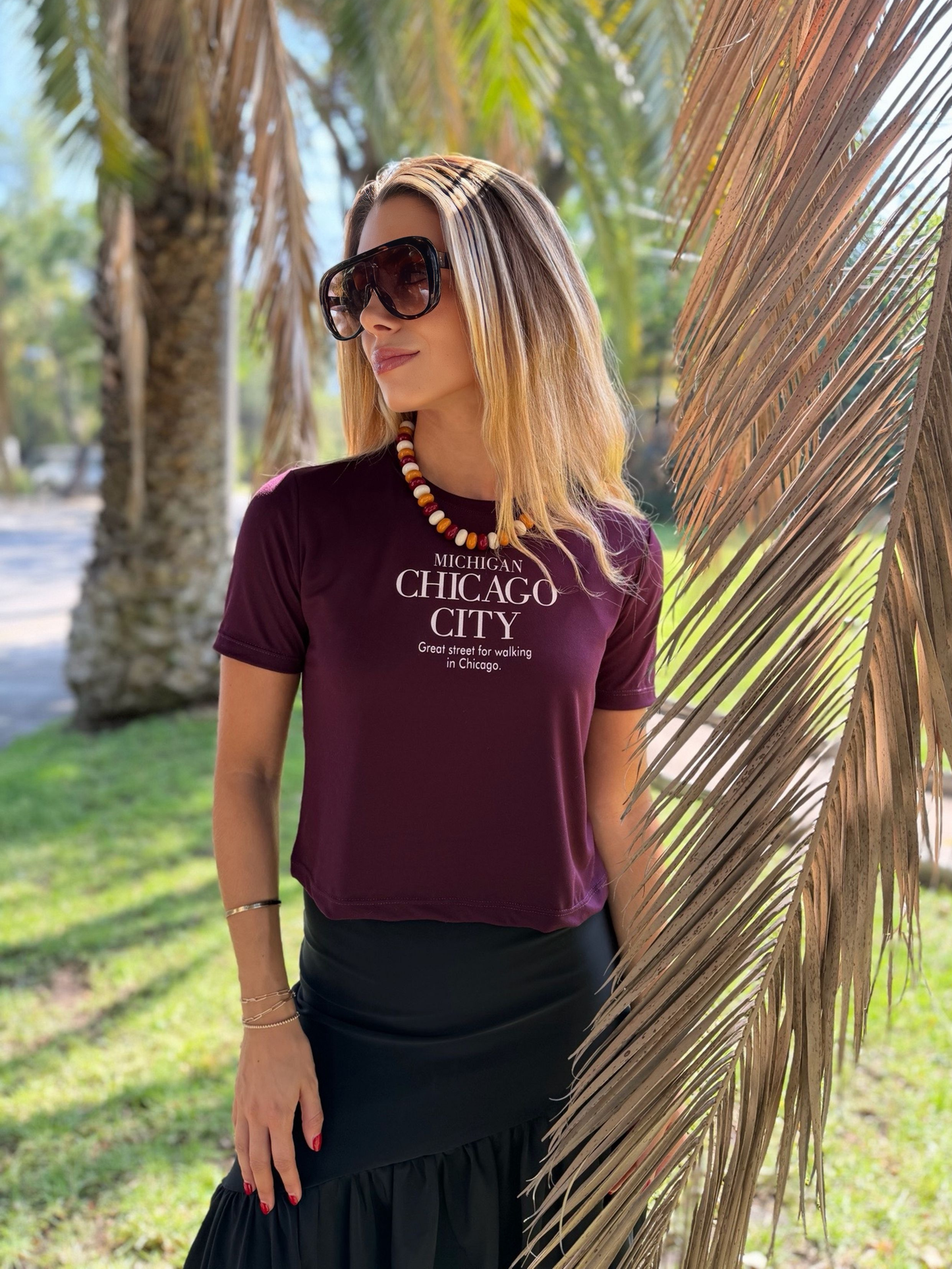 Polera Chicago - Burdeo