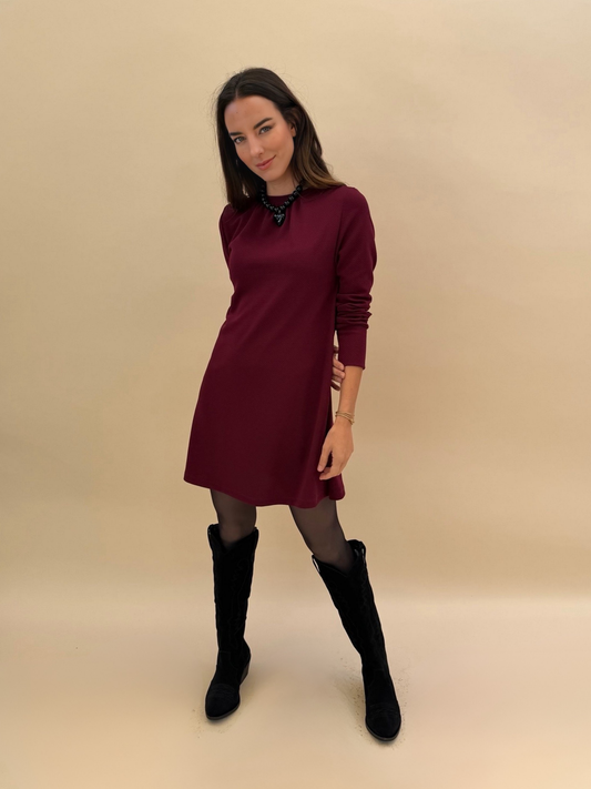 Vestido Roberta - Burdeo