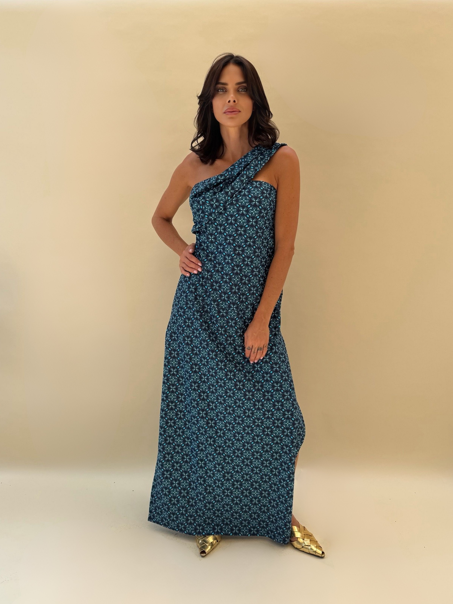 Vestido Nina - Print Azul