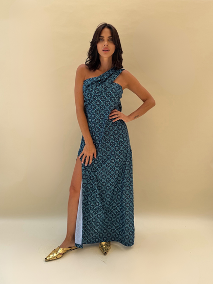 Vestido Nina - Print Azul