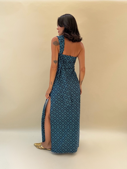 Vestido Nina - Print Azul