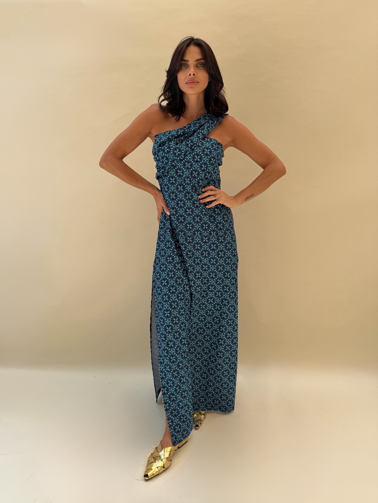 Vestido Nina - Print Azul