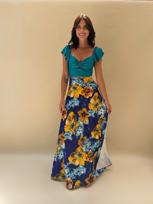 Falda Lucía - Flores Amarillas