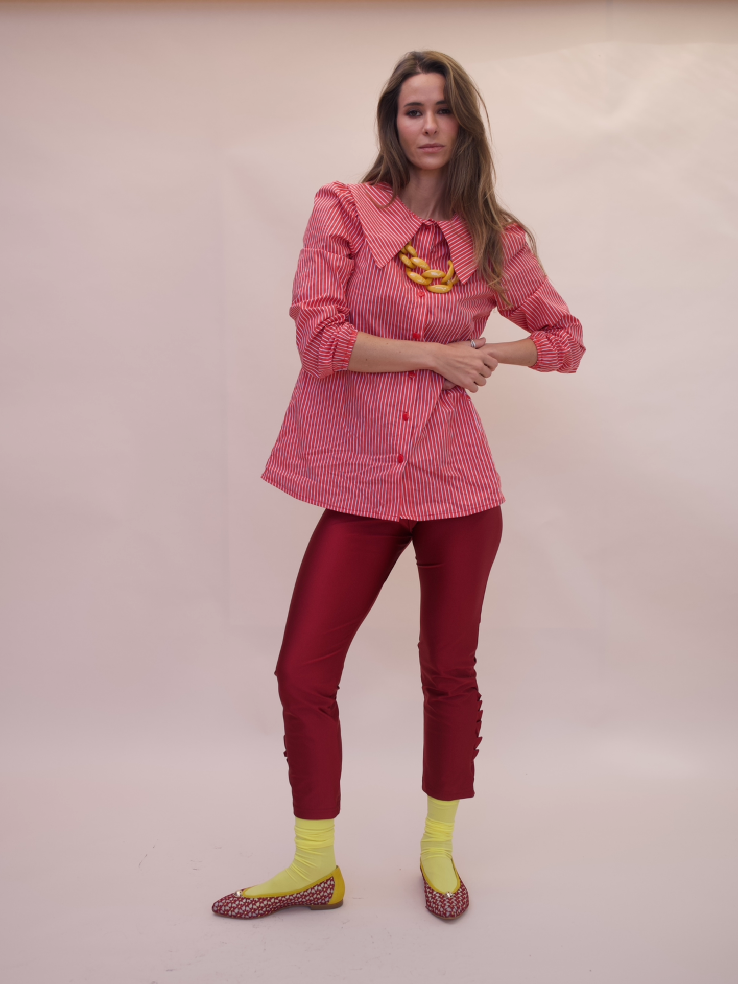 Blusa Clarita - Rayas Rojas