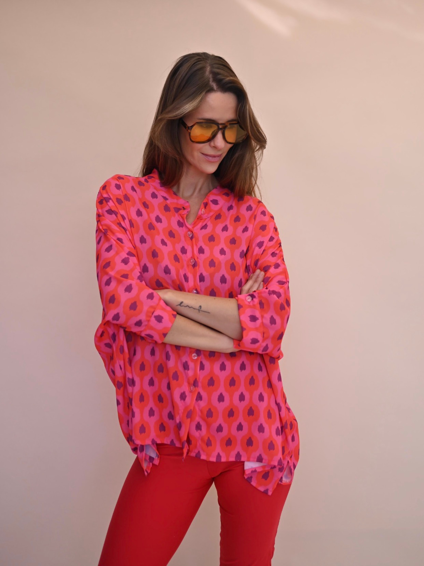 Blusa Paz - Rojo Morado