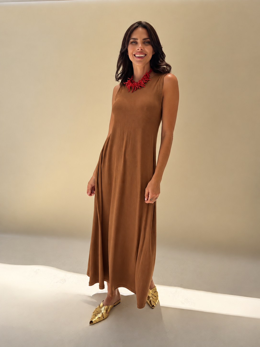 Vestido Candelaria - Largo Camel