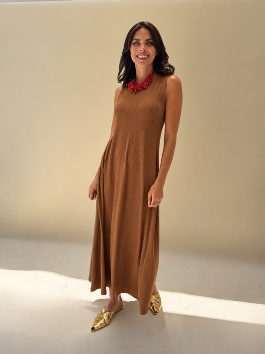 Vestido Candelaria - Largo Camel