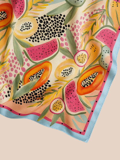 Pañuelo Tropical - Celeste