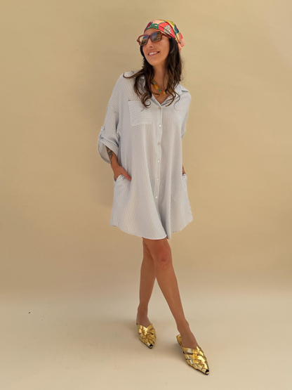 Vestido Maia - Rayas azul