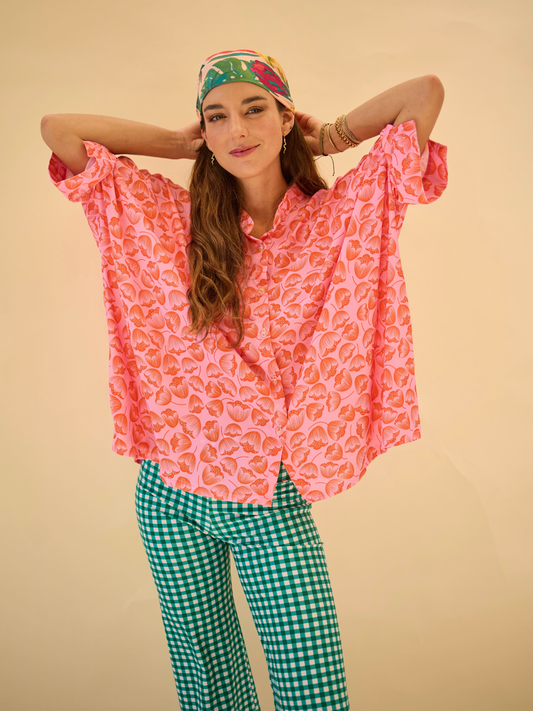 Blusa Paz - flores chicas