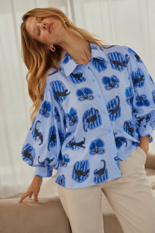 Blusa Cherry - Azul