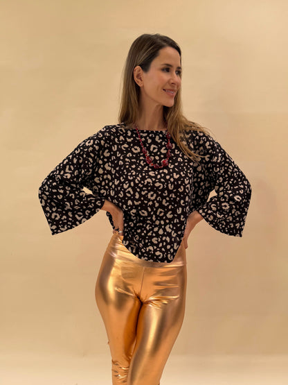 Polera Claudia - Print Leopardo