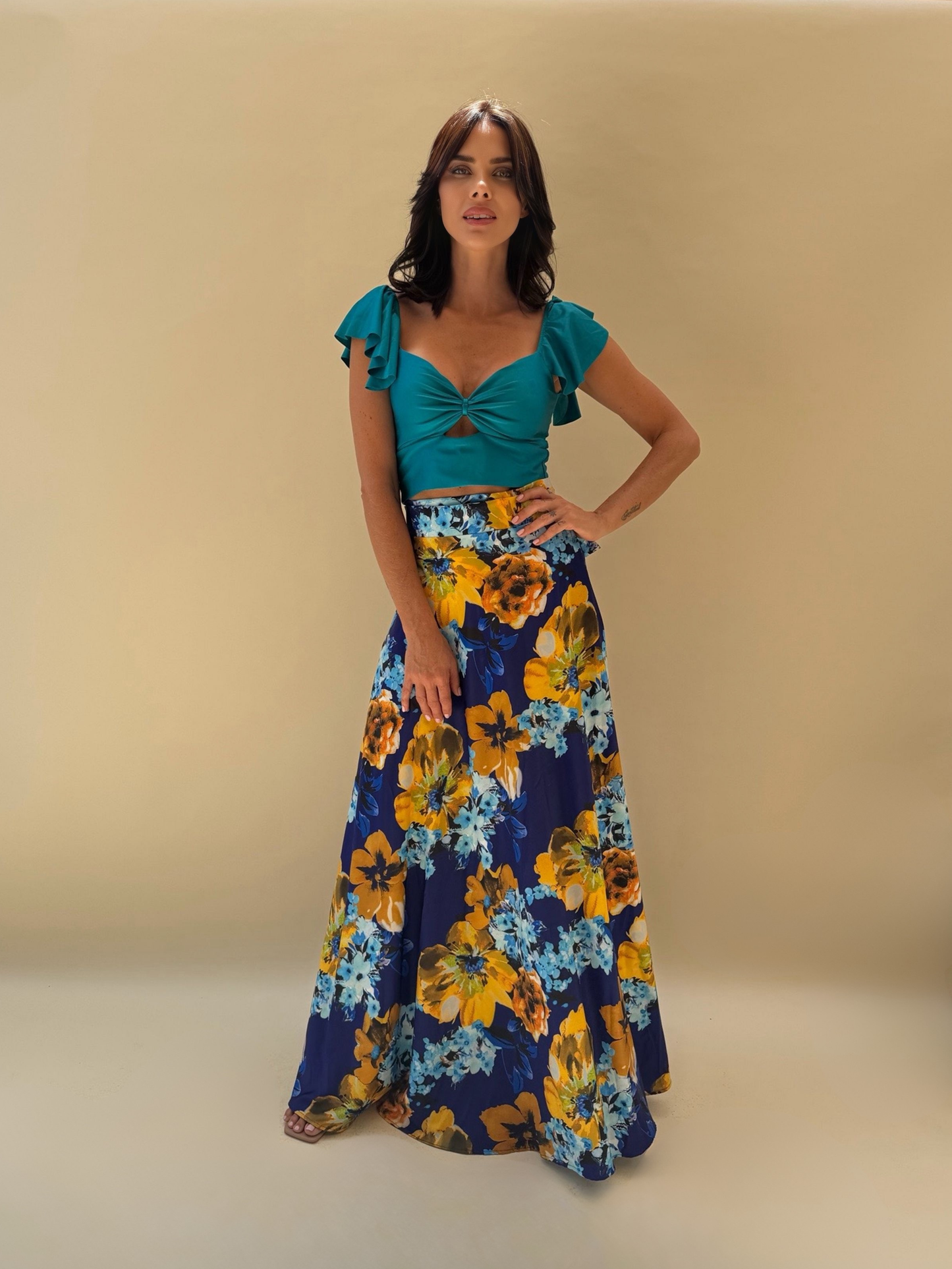 Falda Lucía - Flores Amarillas