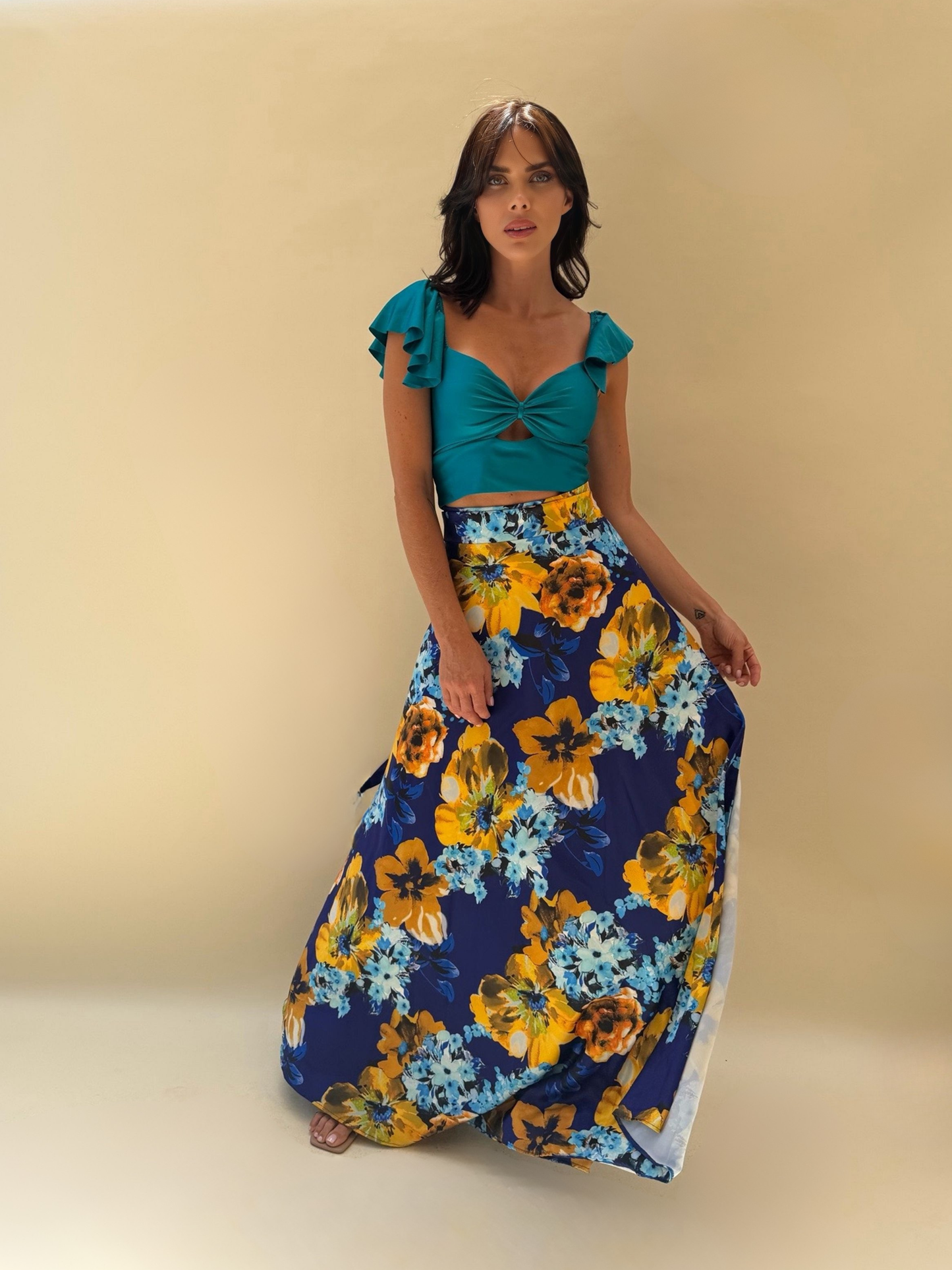 Falda Lucía - Flores Amarillas