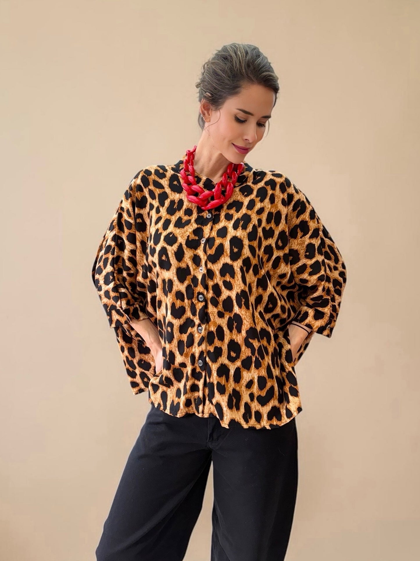 Blusa Paz - Leopardo