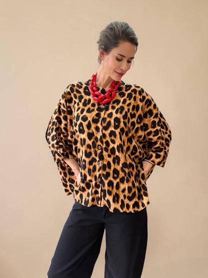 Blusa Paz - Leopardo
