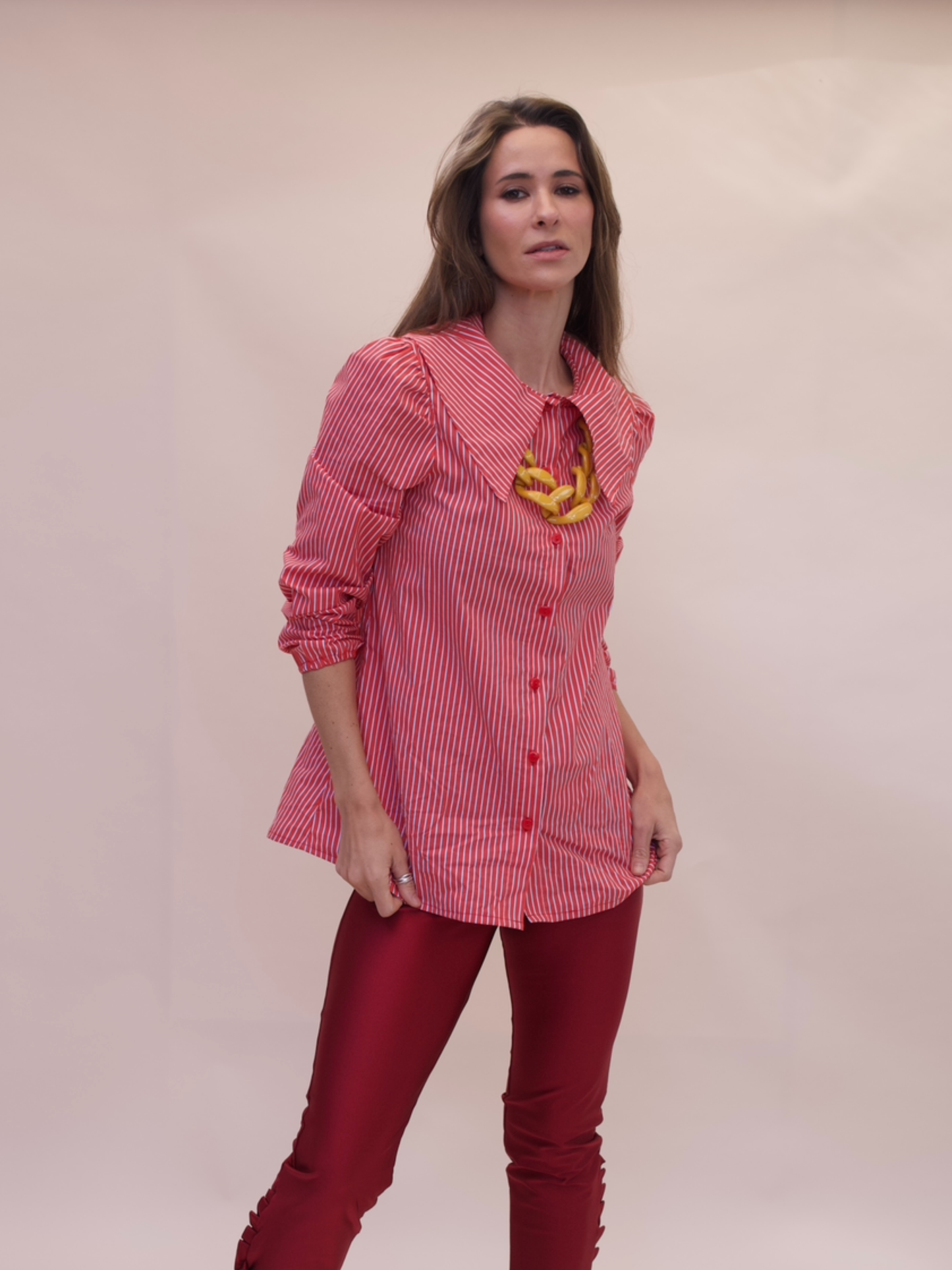 Blusa Clarita - Rayas Rojas