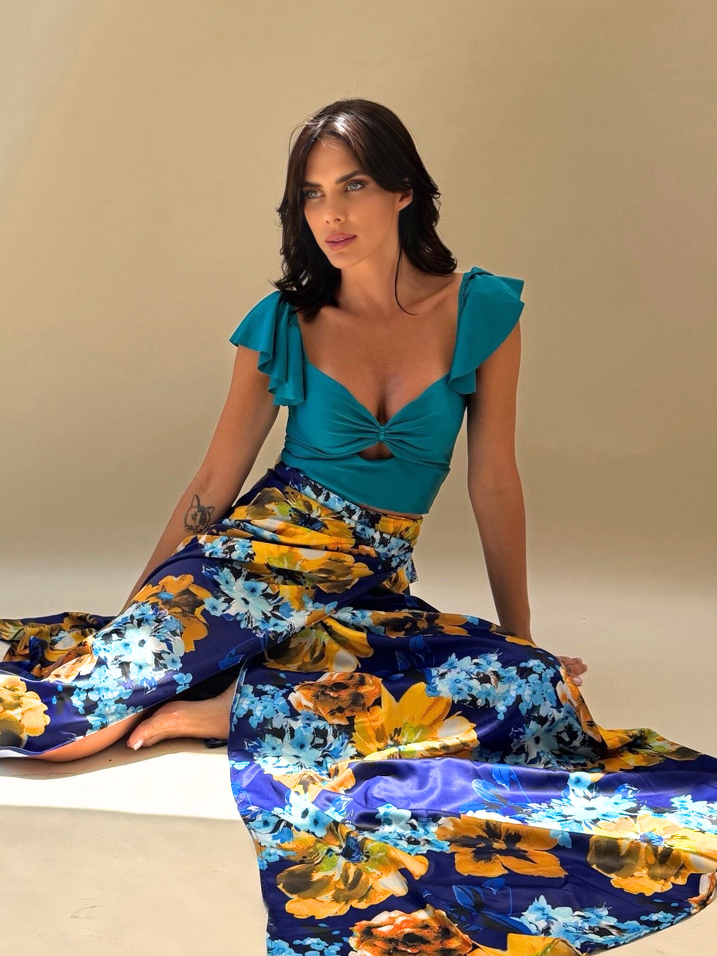 Falda Lucía - Flores Amarillas