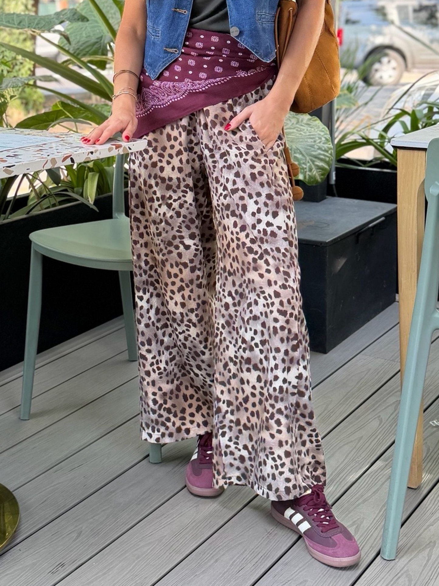 Pantalón Delfina - Print Beige