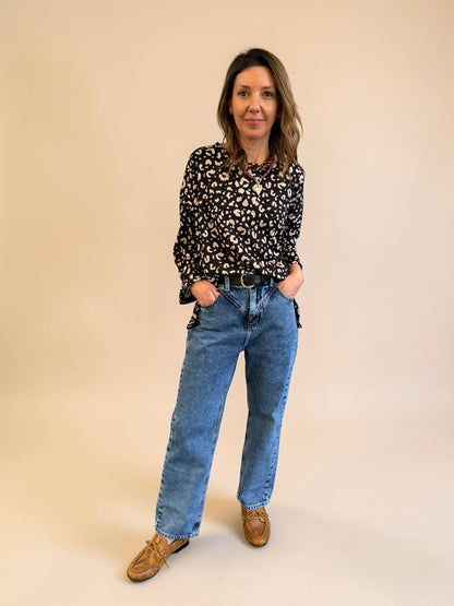 Polera Claudia - Print Leopardo