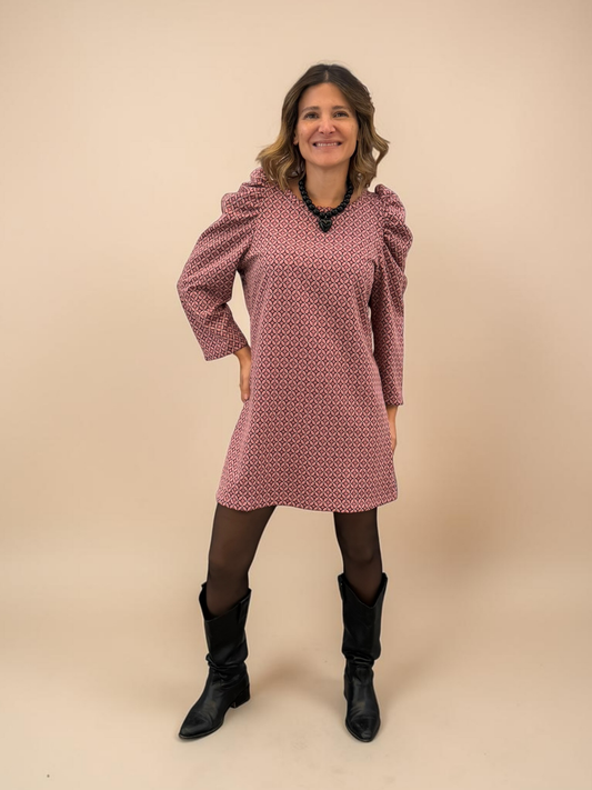 Vestido Anastasia - Print Rosado