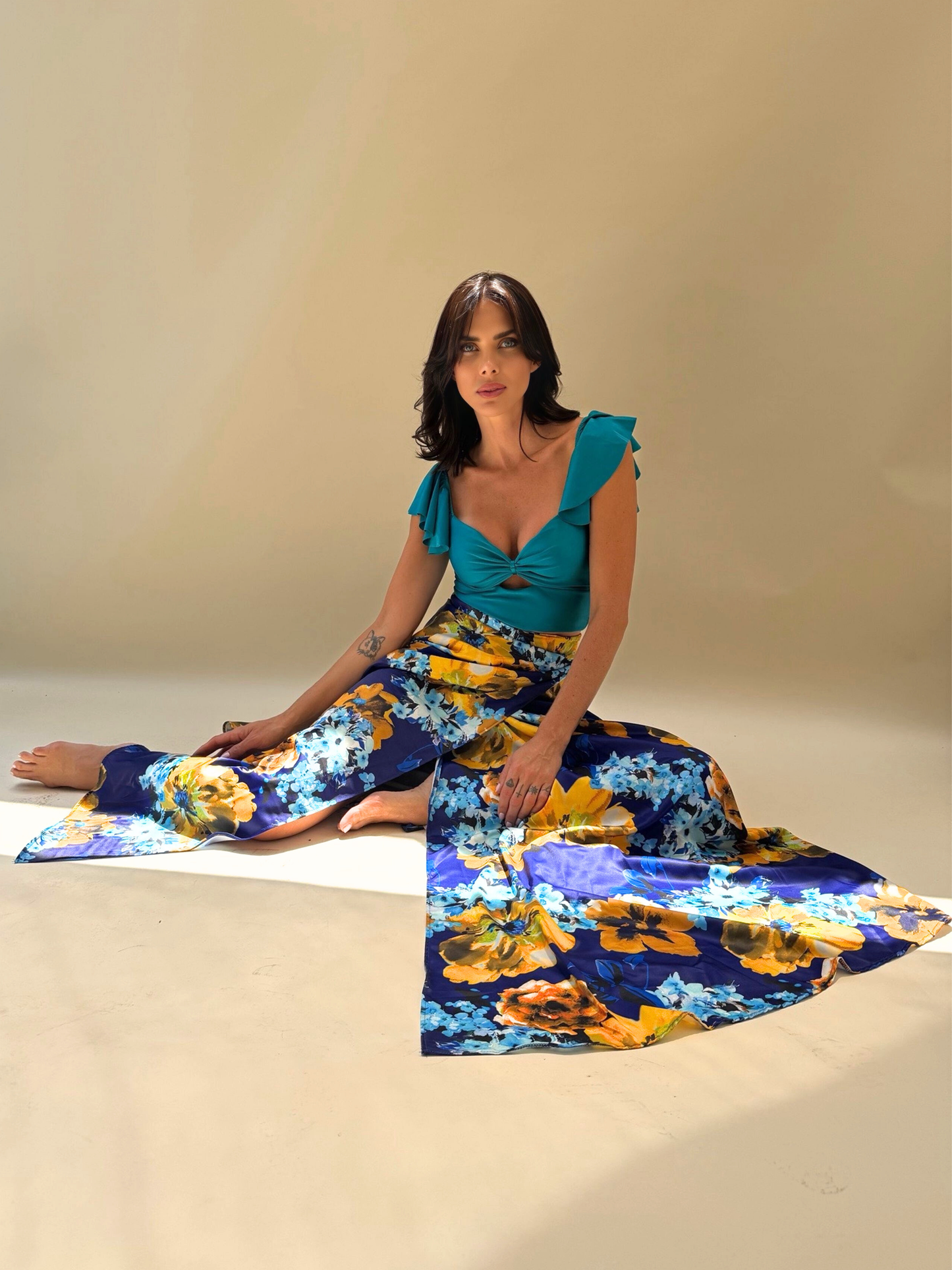 Falda Lucía - Flores Amarillas