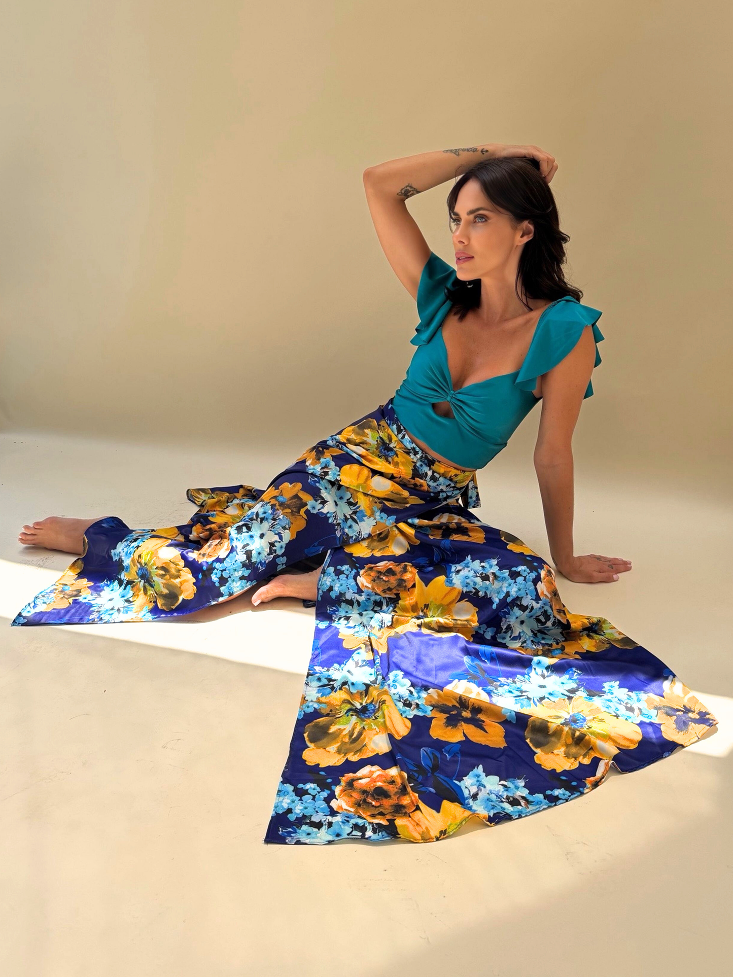 Falda Lucía - Flores Amarillas