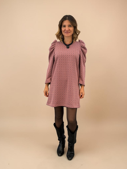 Vestido Anastasia - Print Rosado