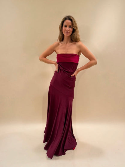 Vestido Mila - Burdeo