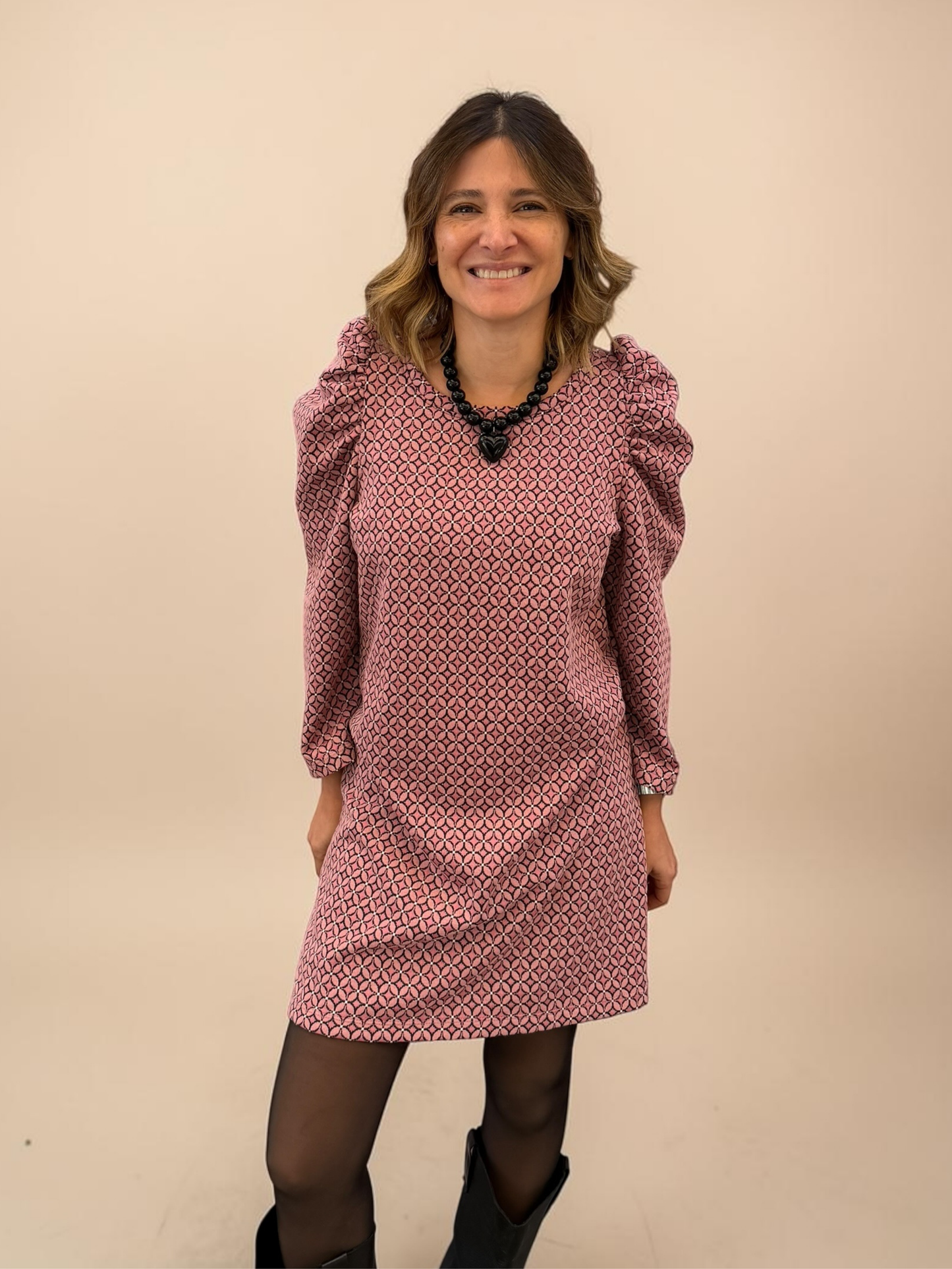 Vestido Anastasia - Print Rosado