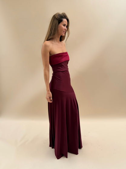 Vestido Mila - Burdeo