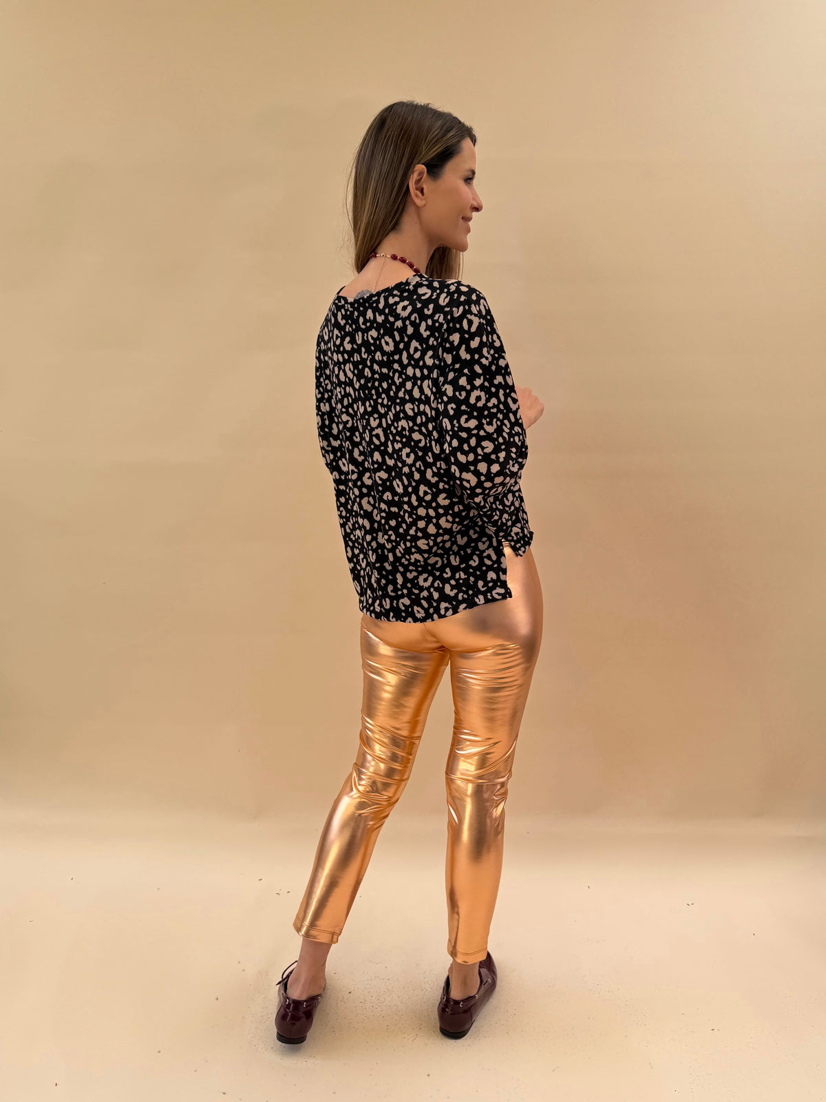 Polera Claudia - Print Leopardo