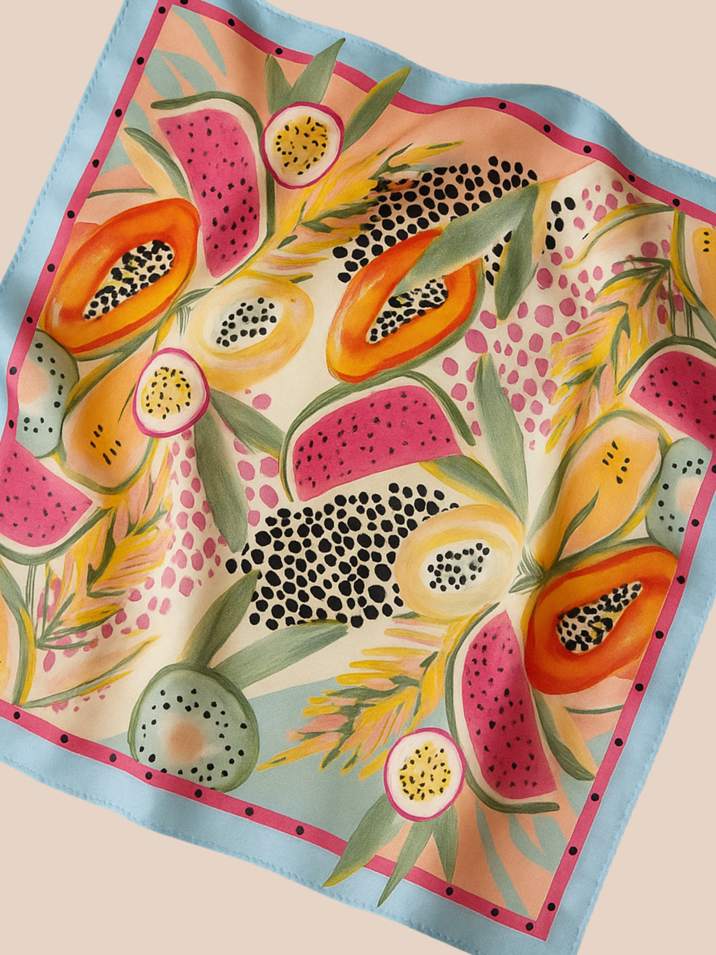 Pañuelo Tropical - Celeste