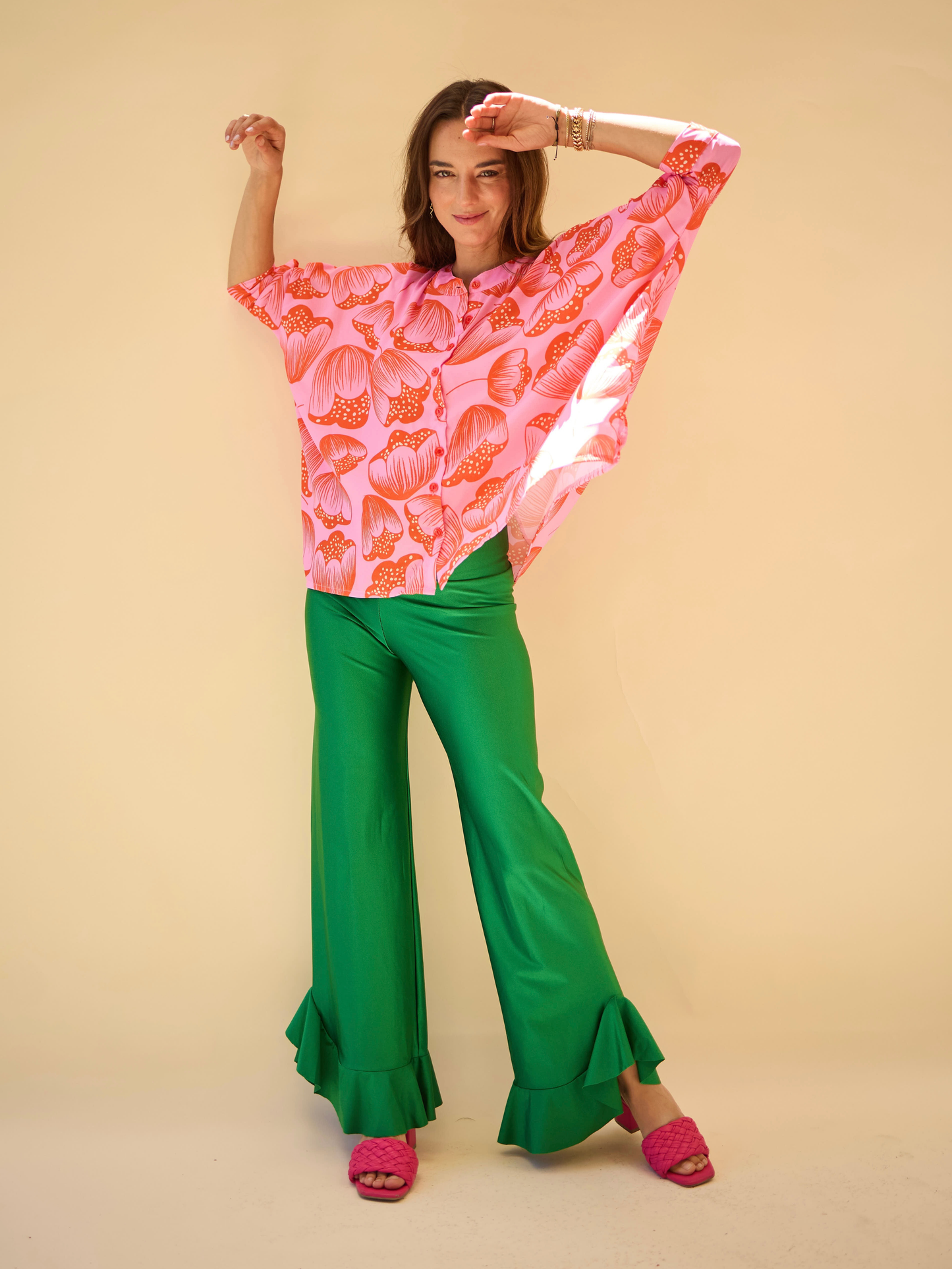 Blusa Paz - flores grandes